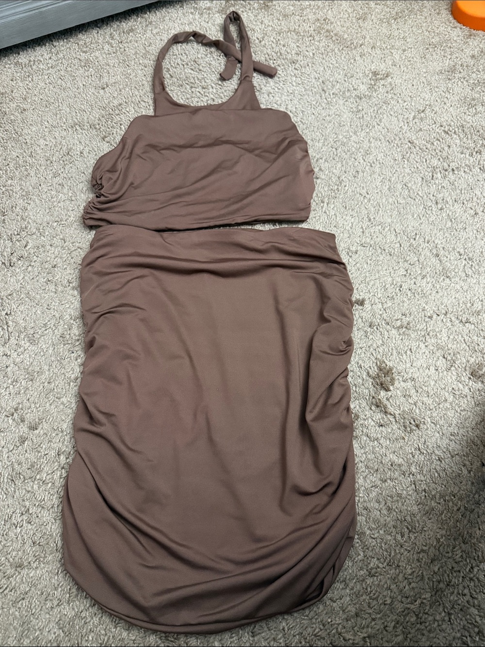 Brown Halter and Skirt